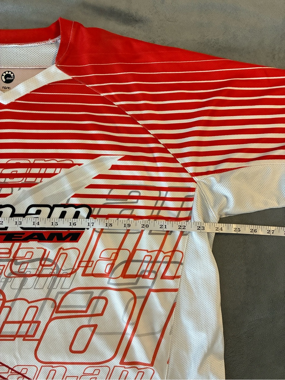 Can An BRP Men's Red and White Performance Shirt - Picture 8 of 9
